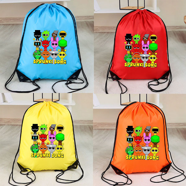 Outdoor Sport Backpack - Sprunki 巾着バッグ スポーツ 防水 トラベルバックパック バンドルポケット