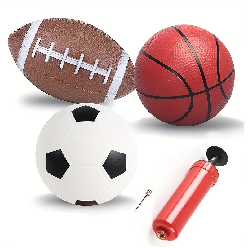 Outdoor Sport An - 3個入り 6インチ径 サッカー バスケットボール フットボール エアポンプ付き