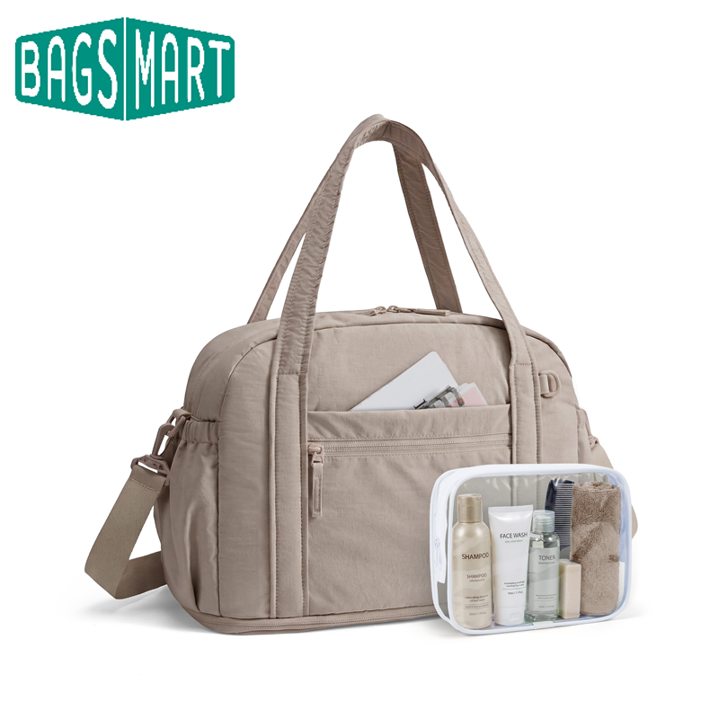 Outdoor Sport Bag - BAGSMART 拡張可能なパーソナルアイテムトラベルバッグ 軽量ジムバッグ 女性用 24L ウィークエンダー