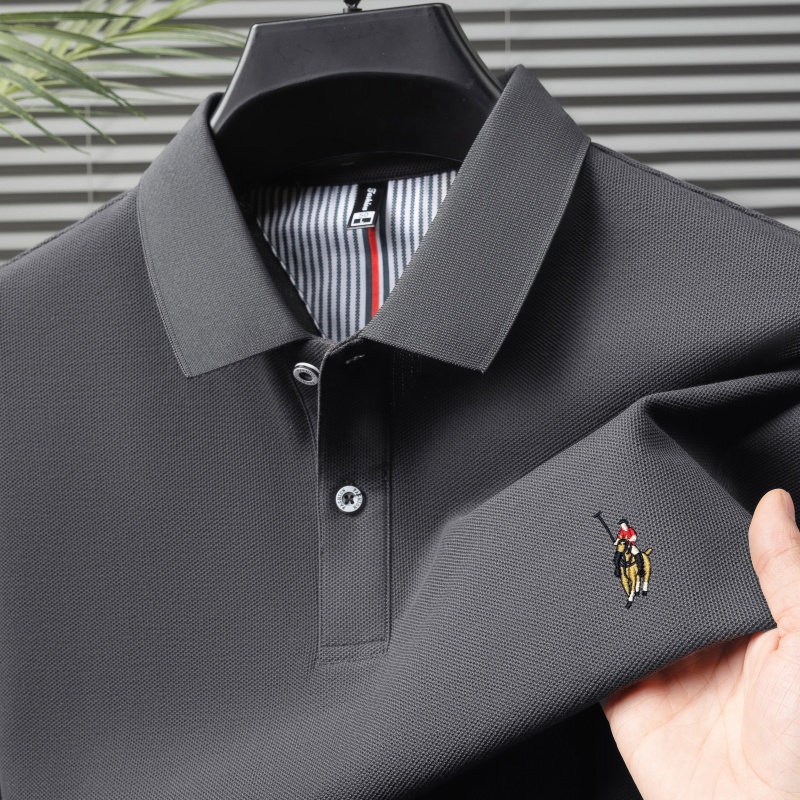Polo Shirt Equestrian - オリジナルデザイナーの定番ブランド馬術刺繍半袖ポロシャツ夏コットン日常通勤通気性男装上着