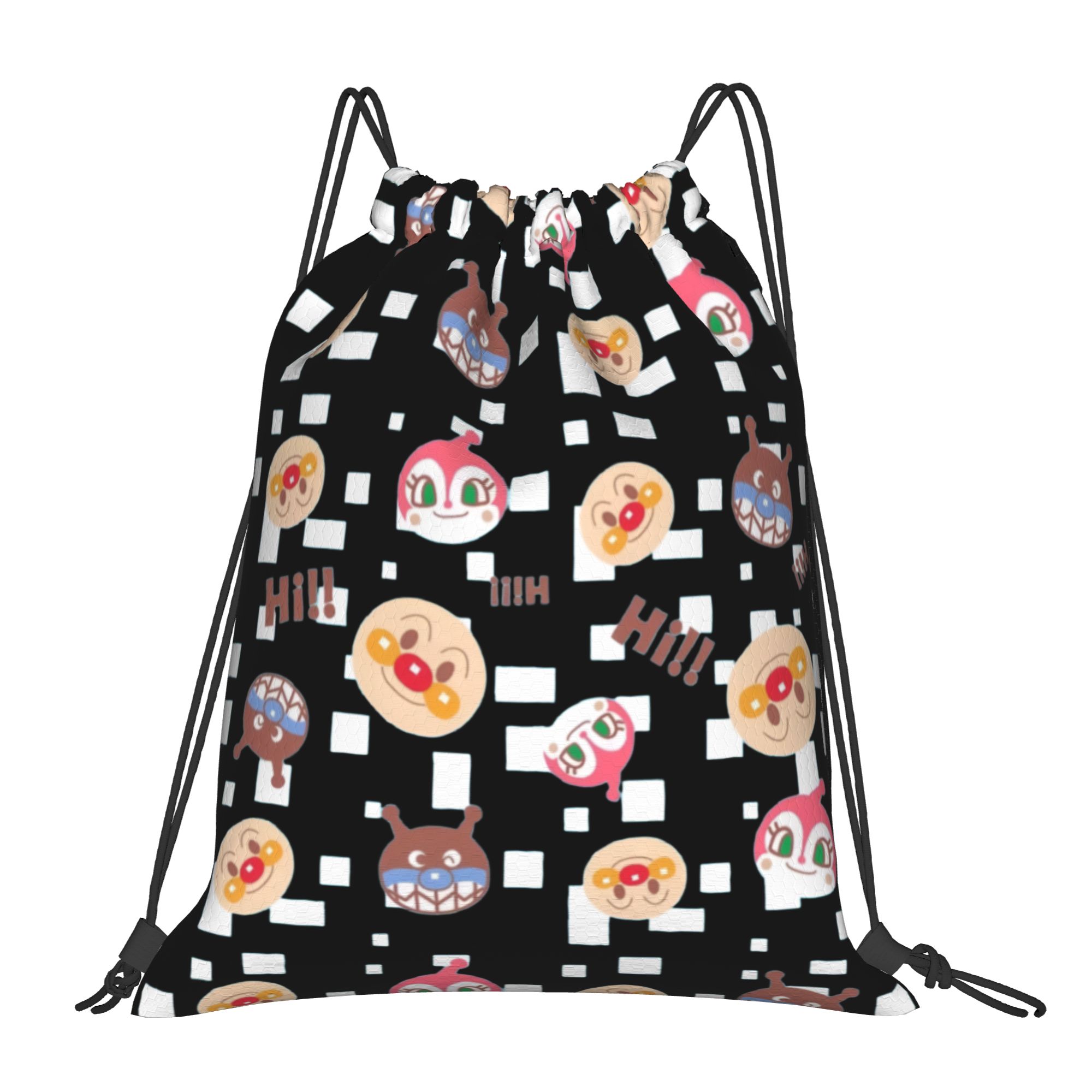 Outdoor Sport Backpack - カスタムアンパンマン巾着バックパックバッグ男性女性軽量漫画ジムスポーツサックパックサックヨガ用