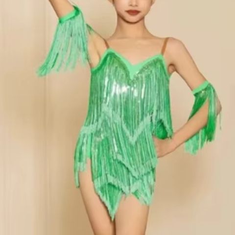 新しいラテンパフォーマンスダンスドレス女性のセクシーな屋外社 - Outdoor Sport Dress のレビューと価格
