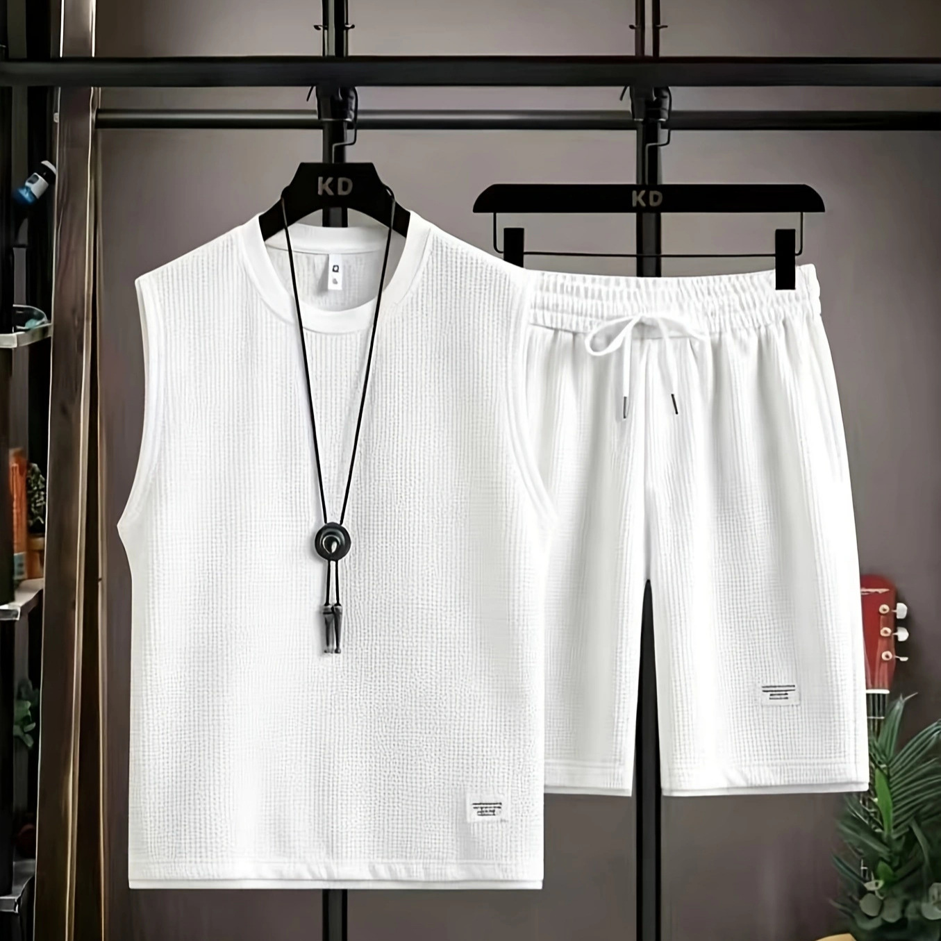 夏用メンズベストセット 高品質ジムジョギングスポーツウェアセ - Outdoor Sportswear のレビューと価格