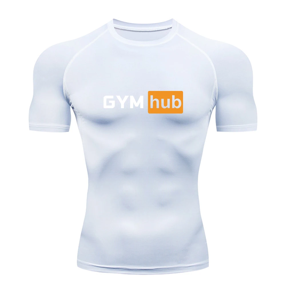 ジムハブプリントメンズコンプレッションTシャツジムワークアウ - Outdoor Sport.Hub のレビューと価格