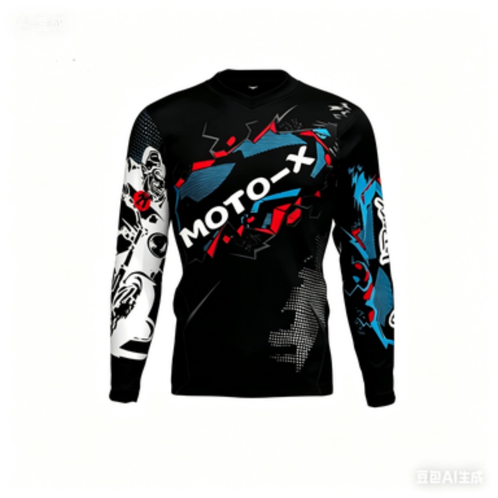 MOTO-X テーマの長袖スポーツトップ、通気性があり快適、 - Outdoor Sportswear のレビューと価格
