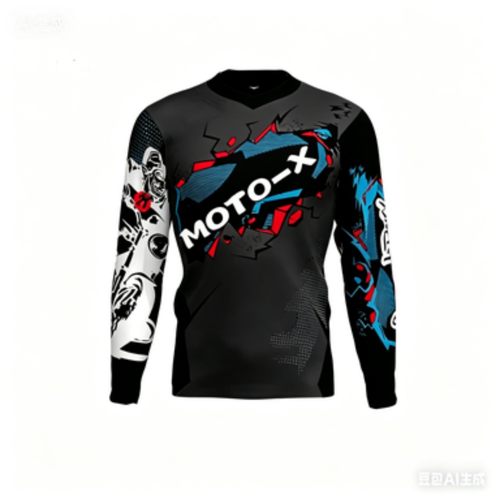 MOTO-X テーマの長袖スポーツトップ、通気性があり快適、 - Outdoor Sportswear のレビューと価格
