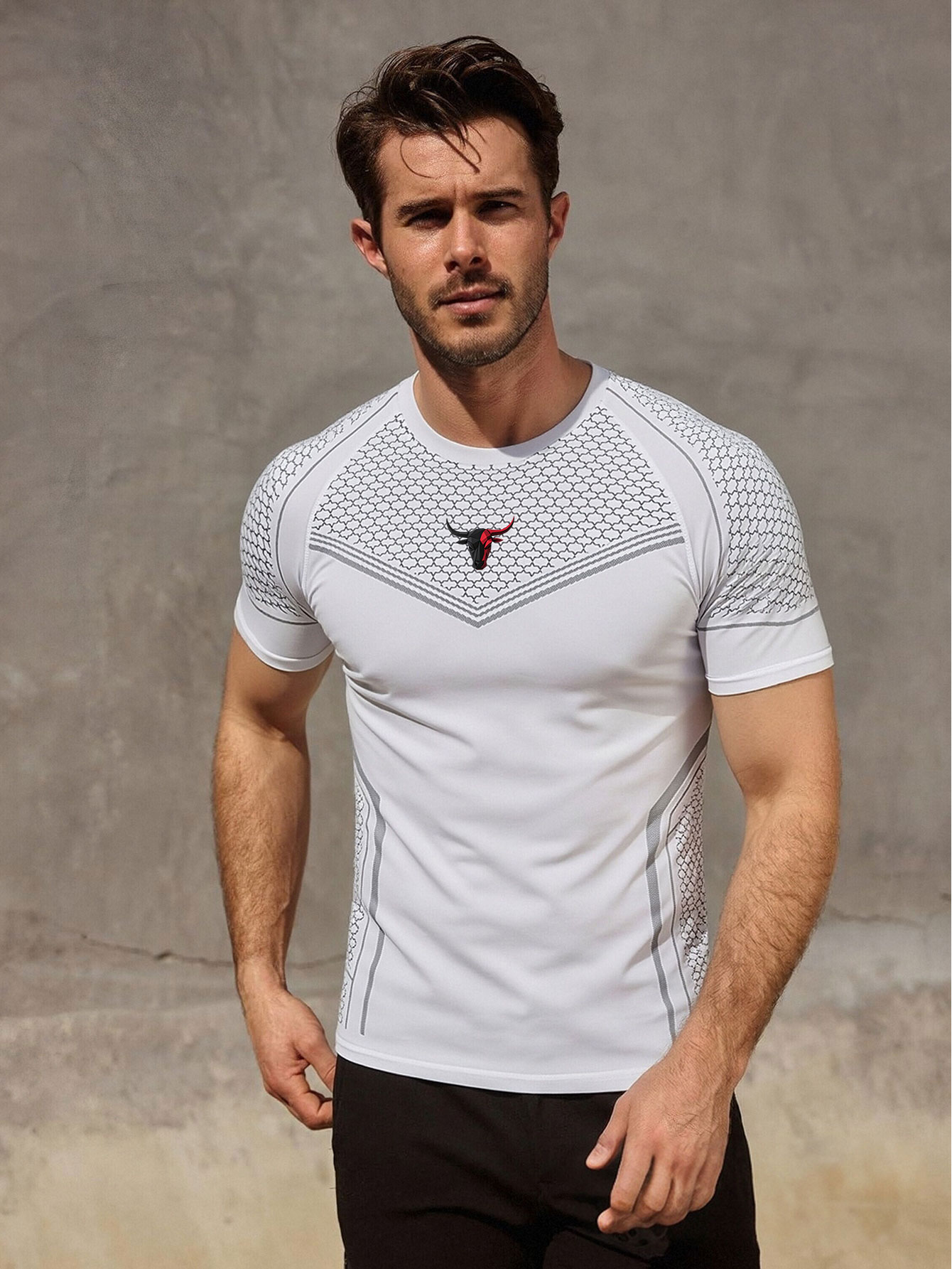 ジムハブ プリント メンズ コンプレッションTシャツ ワーク - Outdoor Sport.Hub のレビューと価格