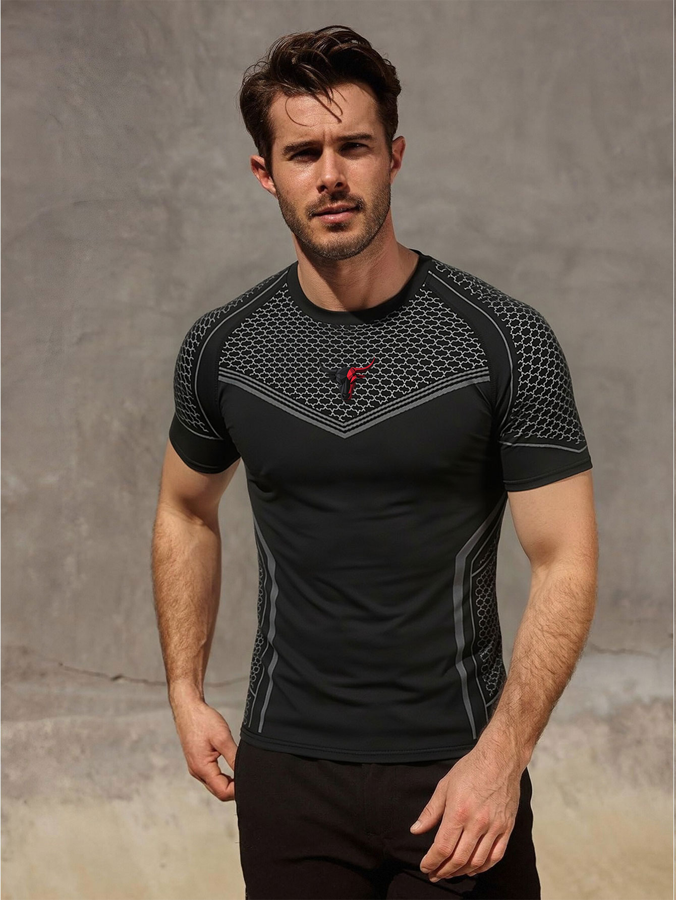 ジムハブ プリント メンズ コンプレッションTシャツ ワーク - Outdoor Sport.Hub のレビューと価格