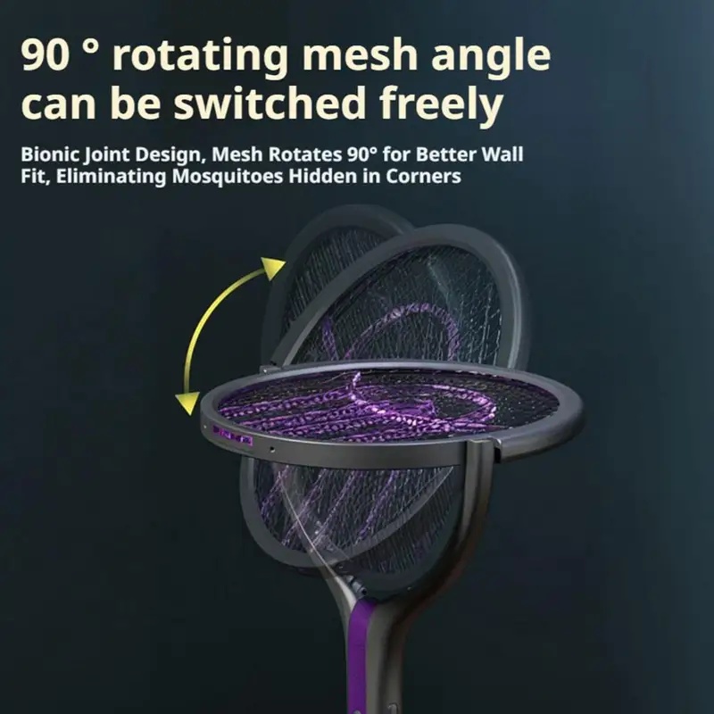 回転ヘッド式虫除けラケット、自動蚊取り器、充電式電気ハエたた - Head Racket Boom のレビューと価格
