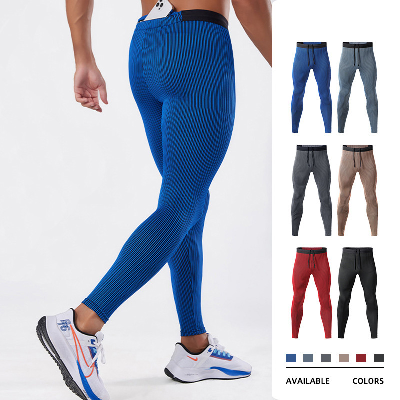 男性用ポケット付きコンプレッションランニングタイツ,ジム,エ - Outdoor Sport Leggings のレビューと価格