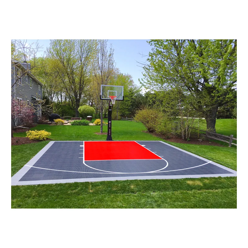 20x20フィートの裏庭バスケットボールコート、連結式タイル - Outdoor Sport Court Tiles のレビューと価格