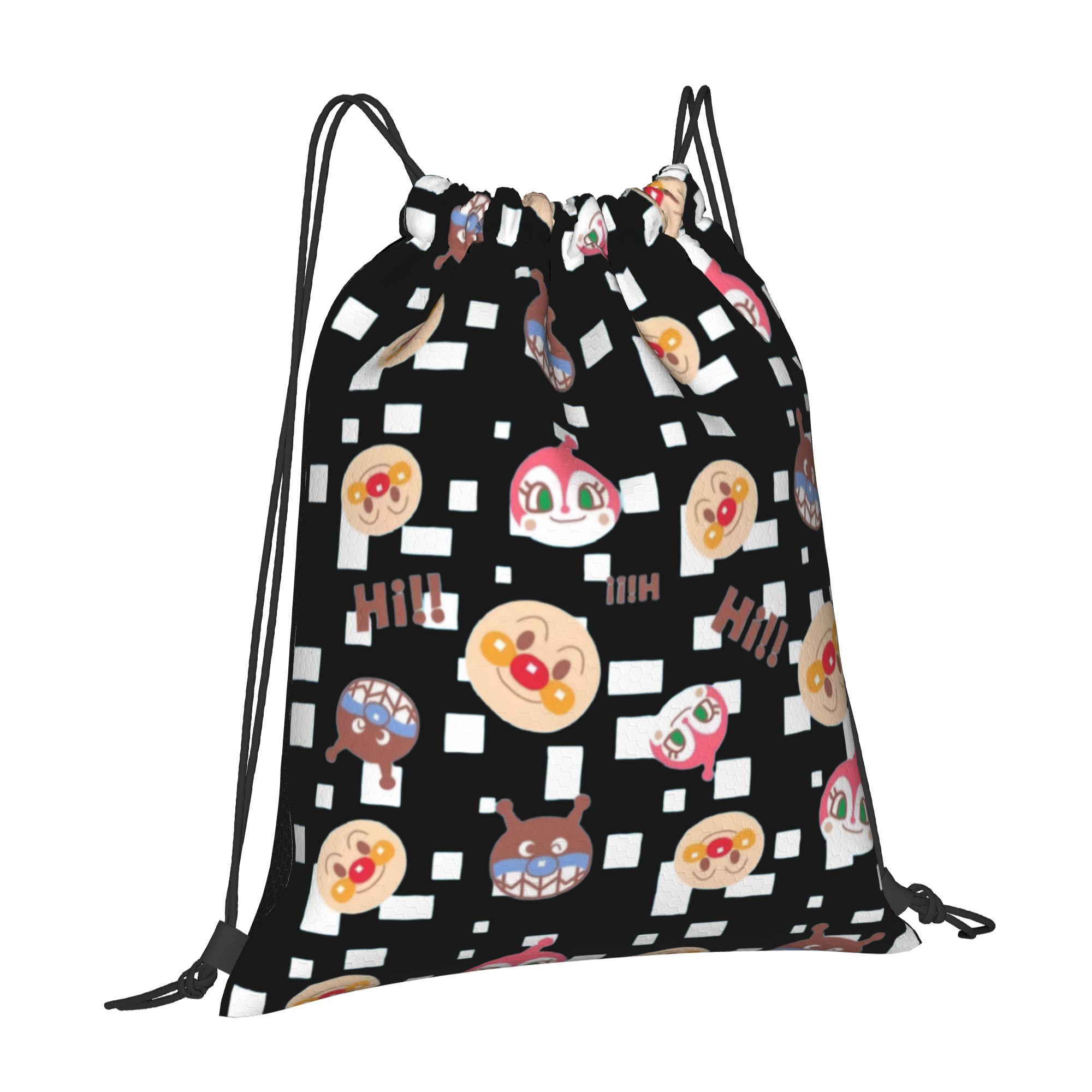 カスタムアンパンマン巾着バックパックバッグ男性女性軽量漫画ジ - Outdoor Sport Backpack のレビューと価格
