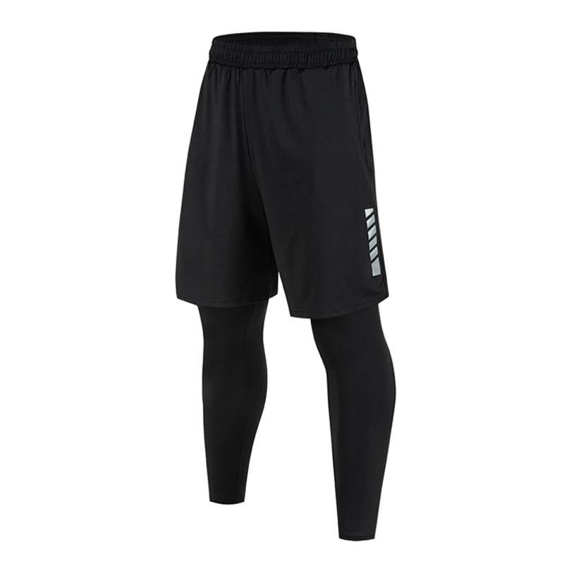 秋の男性用アウトドア2in1ランニングタイツ、ジムパンツ、男 - Outdoor Sport Leggings のレビューと価格