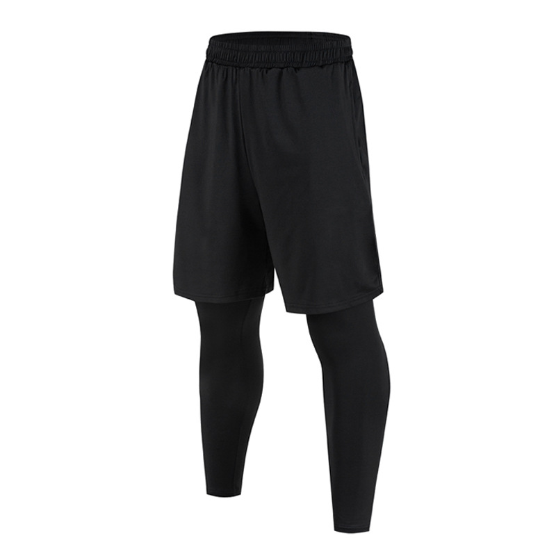 秋の男性用アウトドア2in1ランニングタイツ、ジムパンツ、男 - Outdoor Sport Leggings のレビューと価格