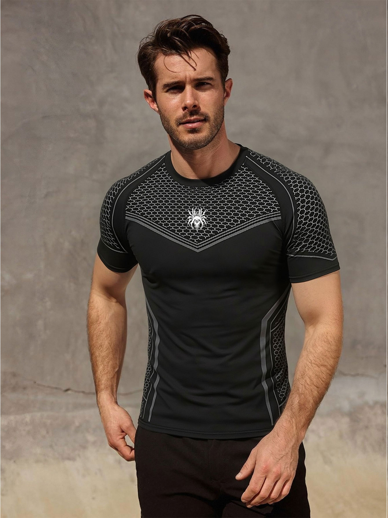 ジムハブ プリント メンズ コンプレッションTシャツ ワーク - Outdoor Sport.Hub のレビューと価格