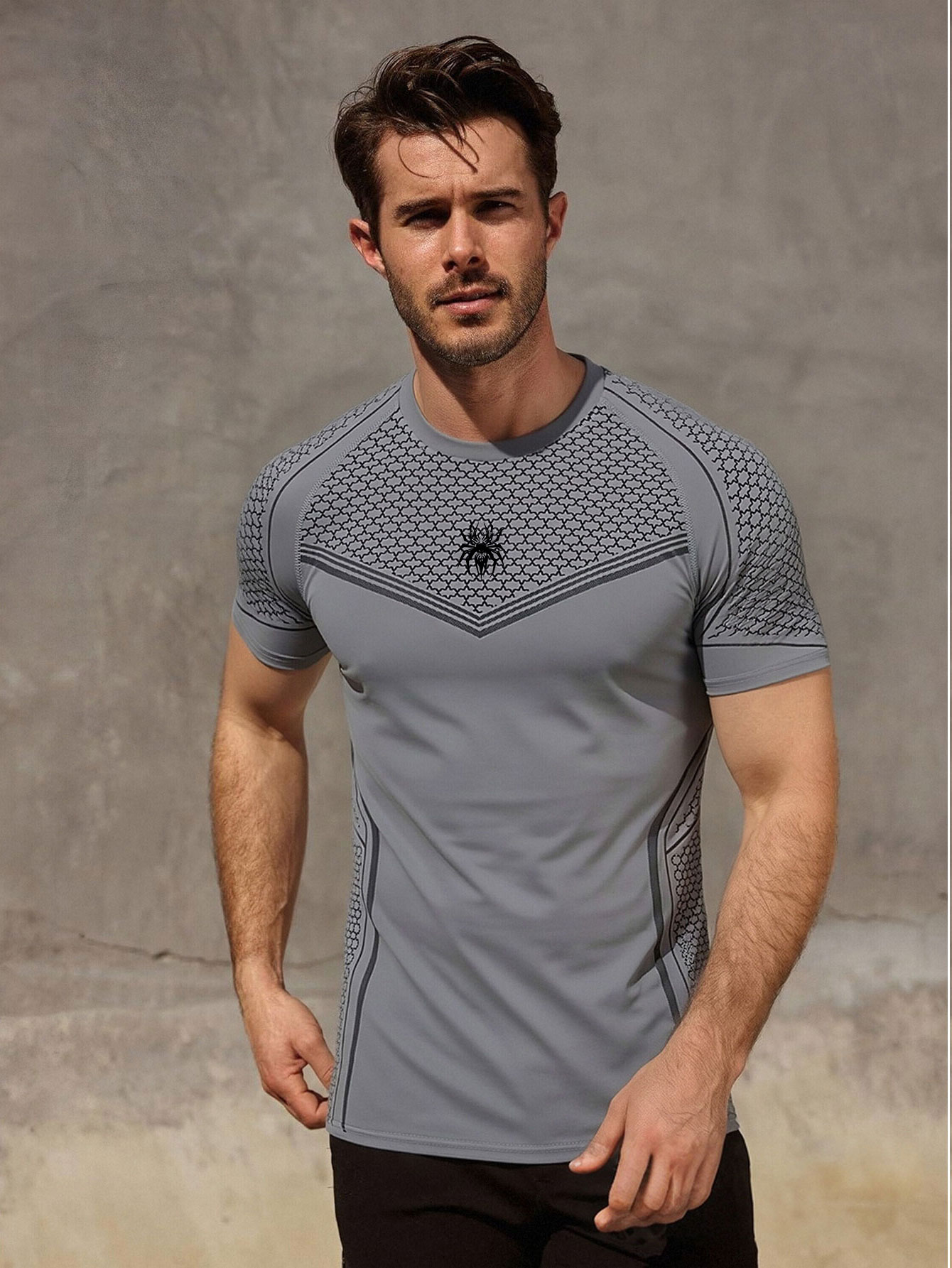 ジムハブ プリント メンズ コンプレッションTシャツ ワーク - Outdoor Sport.Hub のレビューと価格